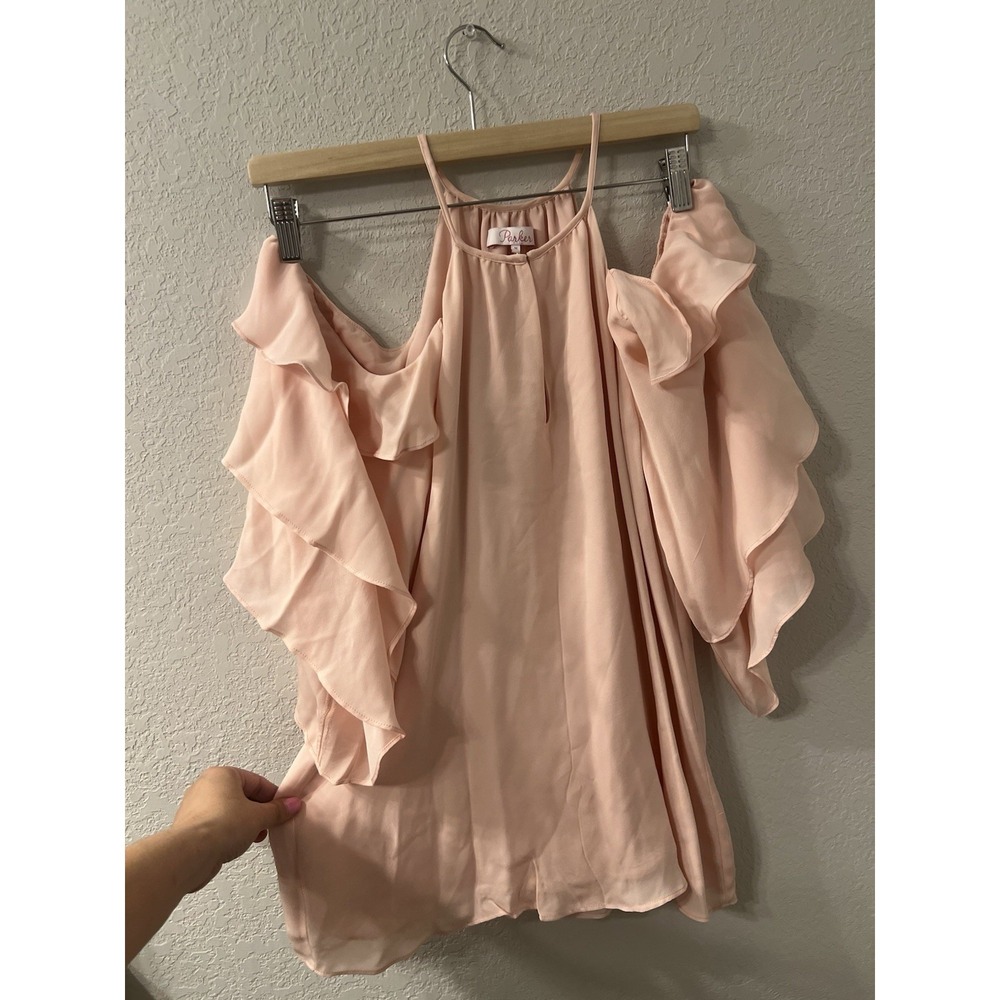 PARKER Top‎ Pink 100% Silk size M